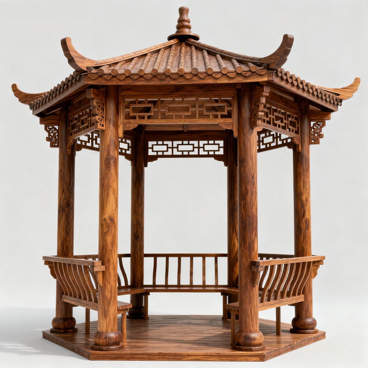 澳门中式风格防腐木凉亭,实木凉亭,木亭